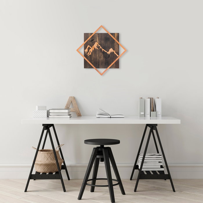 Wallity Mountain - Copper Escultura de pared decorativa
